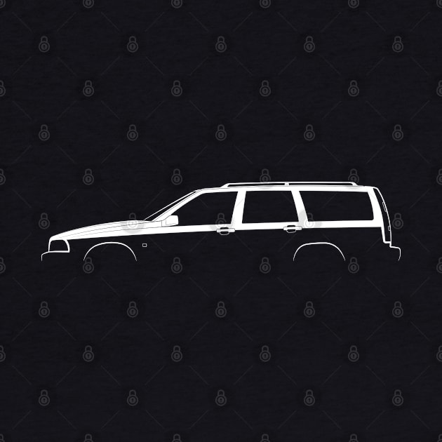 Volvo V70 (1996) Silhouette by Car-Silhouettes